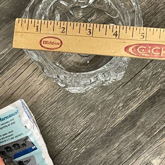 Vintage Imperial Crystal-Bowl Tied Bag Shaped with Tassels USA Fine 24% Lead EUC - Picture 6 of 6